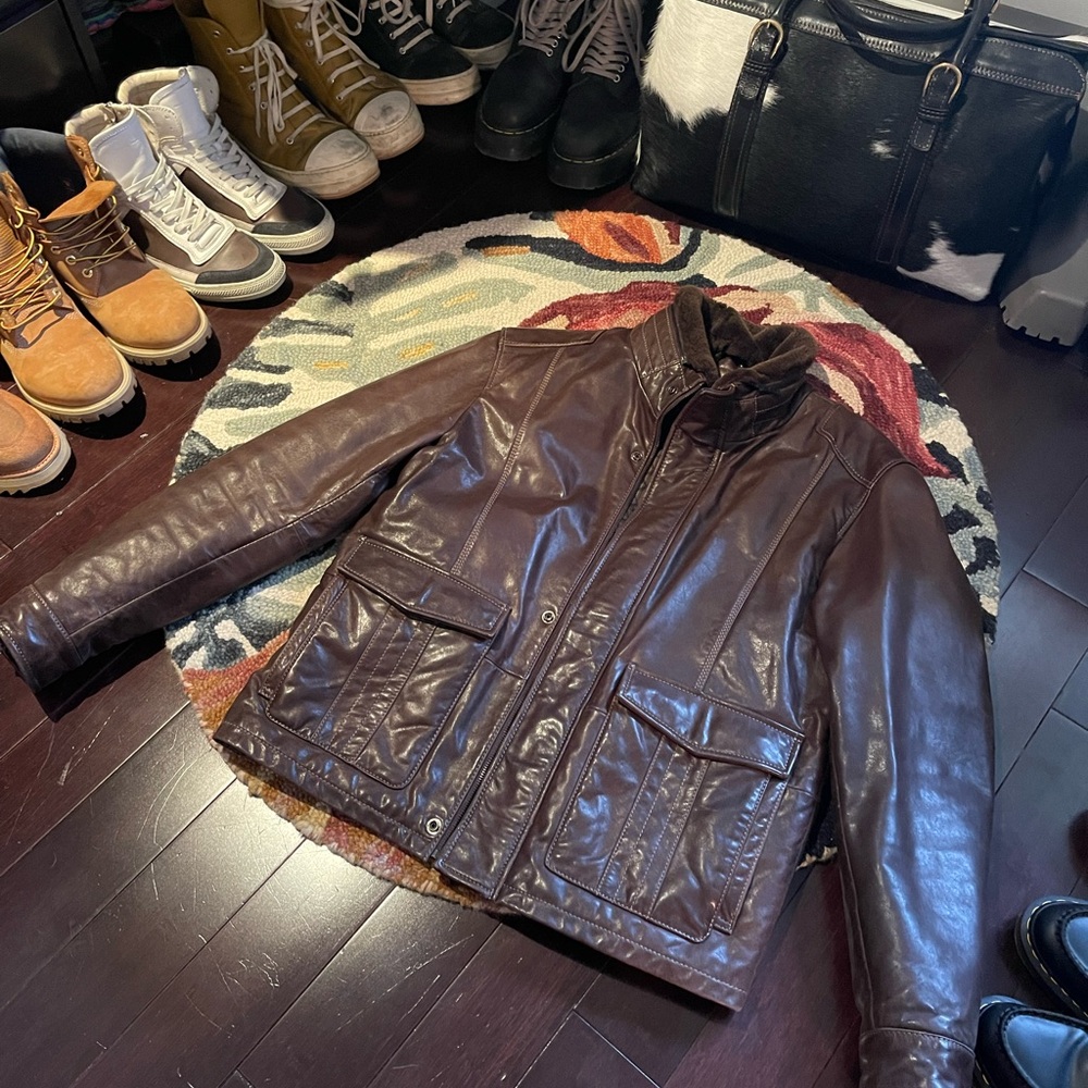 Men's Danier Brown Leather Jacket